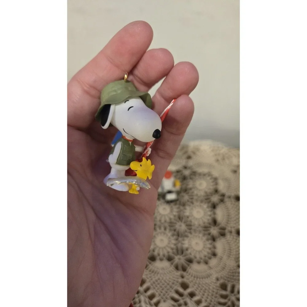 Lot of 3 Snoopy Woodstock Hallmark Keepsake Ornaments 1w/Box 2005 Peanuts EUC